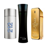 SeZestaw 3 Perfum - 212 Men NYC, Paco Rabanne One Million, Armani Code Homme 100ml