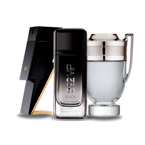 Zestaw 3 Perfum - BAD BOY, 212 VIP BLACK e INVICTUS 100 ml