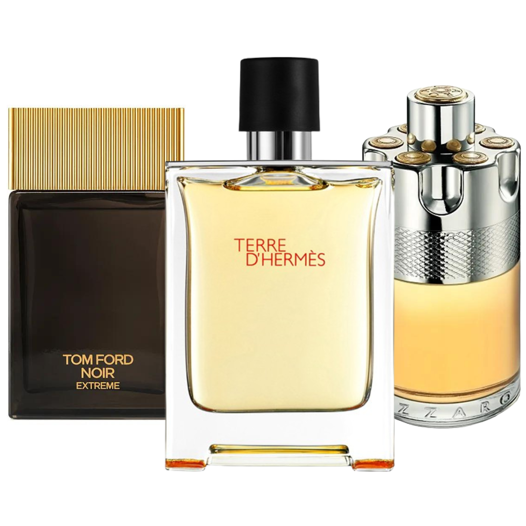 Zestaw 3 Perfum - Terre d'Hermès, Azzaro Wanted, Tom Ford Noir Extreme 100ml
